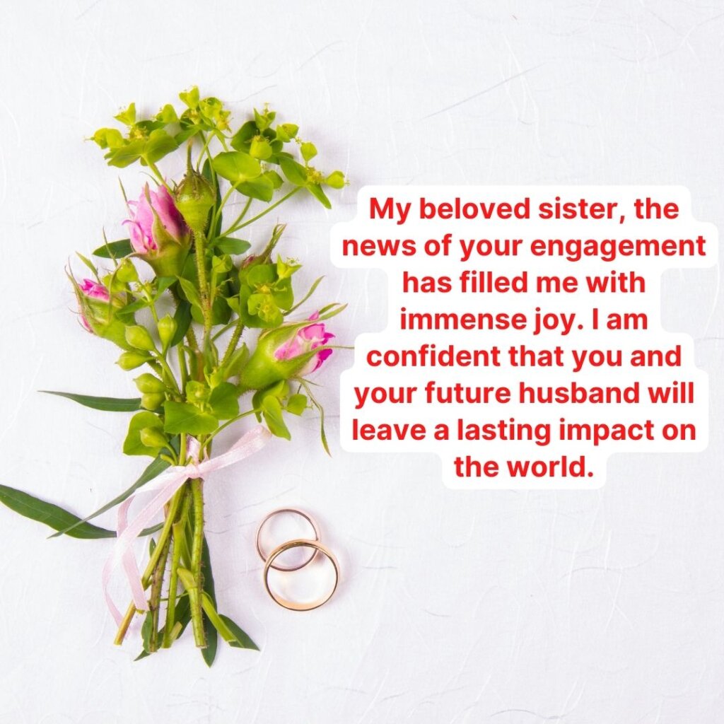 Engagement Wishes for Sister